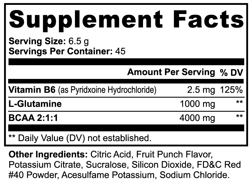 BCAAs Powder (Fruit Punch)